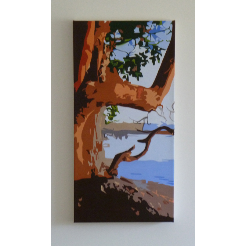 Wecoast Treasure arbutus tree acrylic painting North Vancouver.